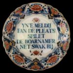Het Makkummer bord dat Nynke krijgt bij de opening van het restaurant in 1972, nu in privé bezit